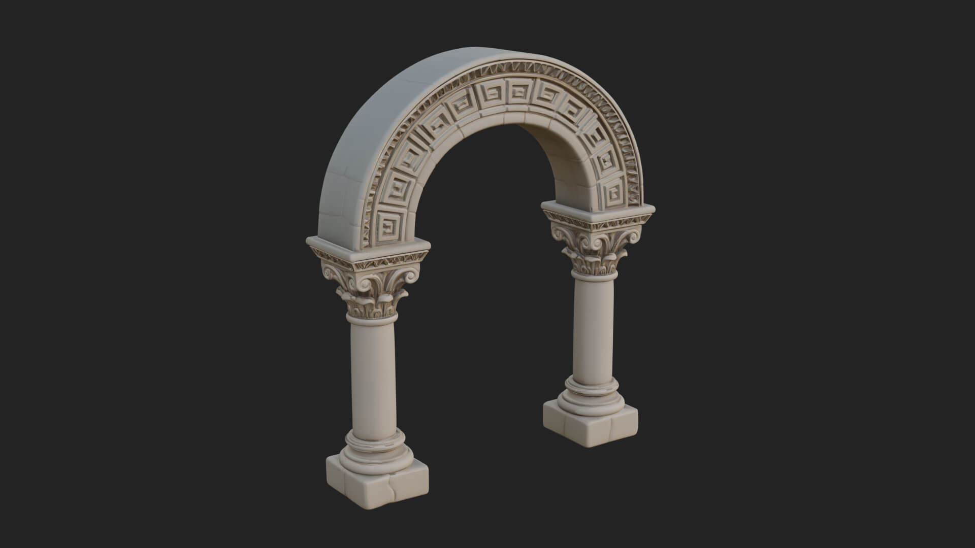 Moorish Arch Gateway Model Design 9 3D Print Model 3D Model