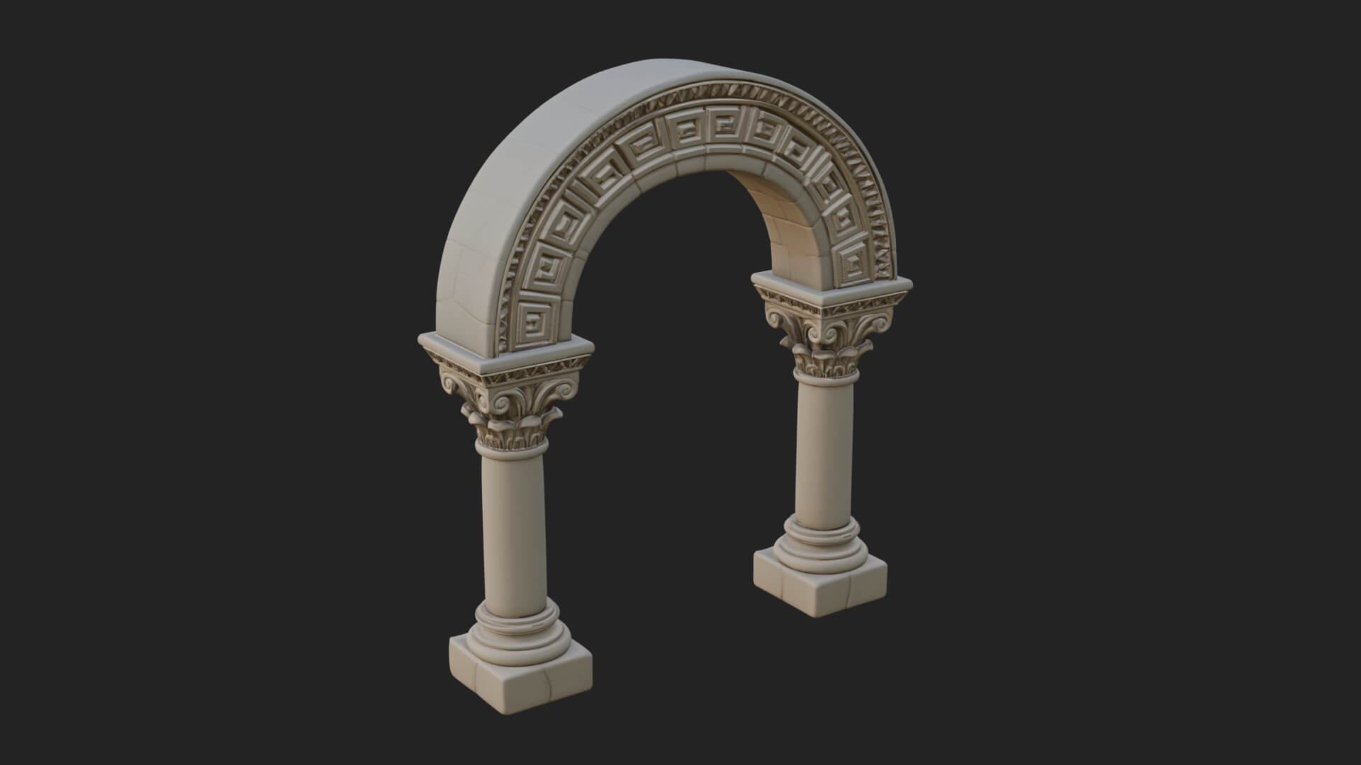 Moorish Arch Gateway Model Design 9 3D Print Model 3D Model