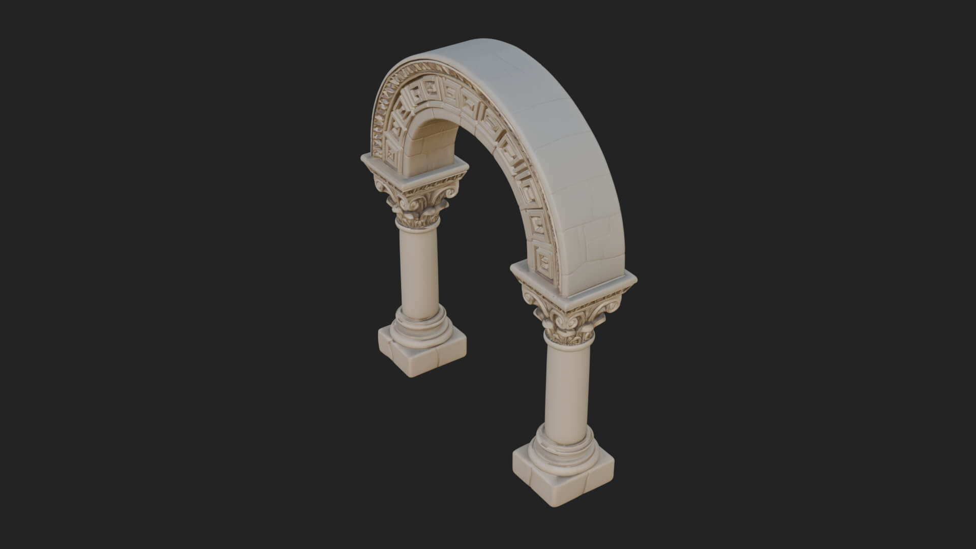 Moorish Arch Gateway Model Design 9 3D Print Model 3D Model