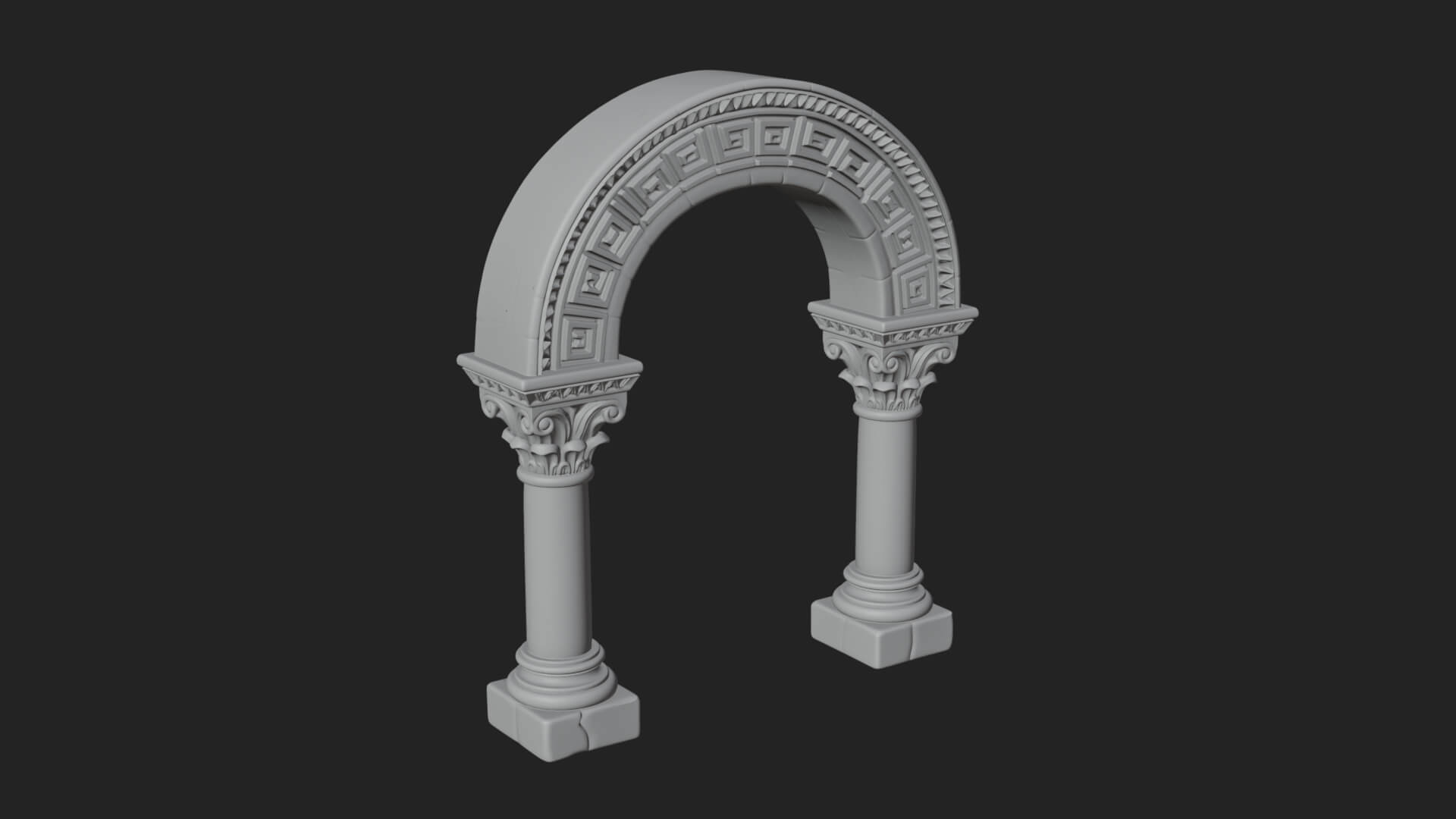 Moorish Arch Gateway Model Design 9 3D Print Model 3D Model