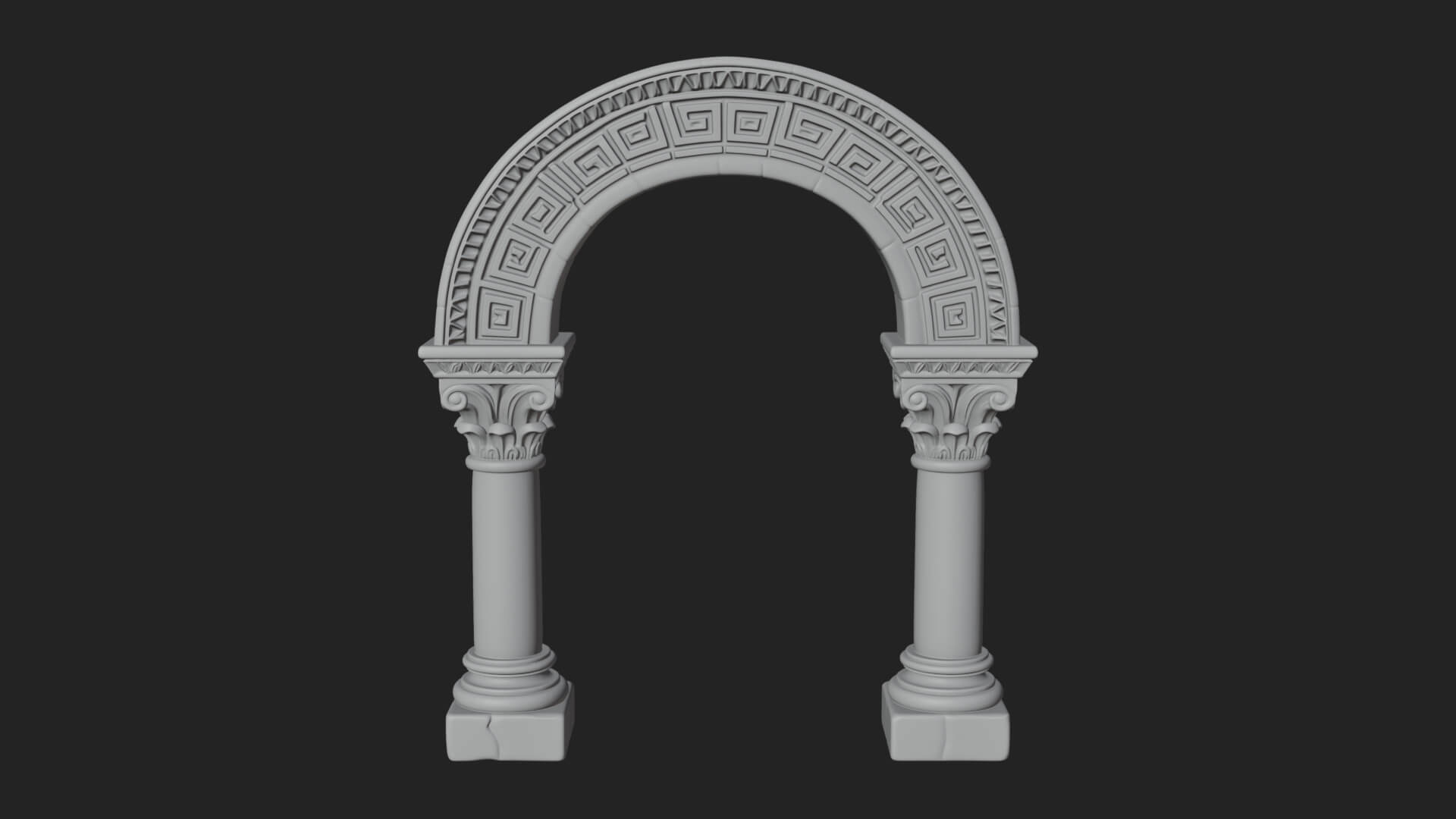 Moorish Arch Gateway Model Design 9 3D Print Model 3D Model