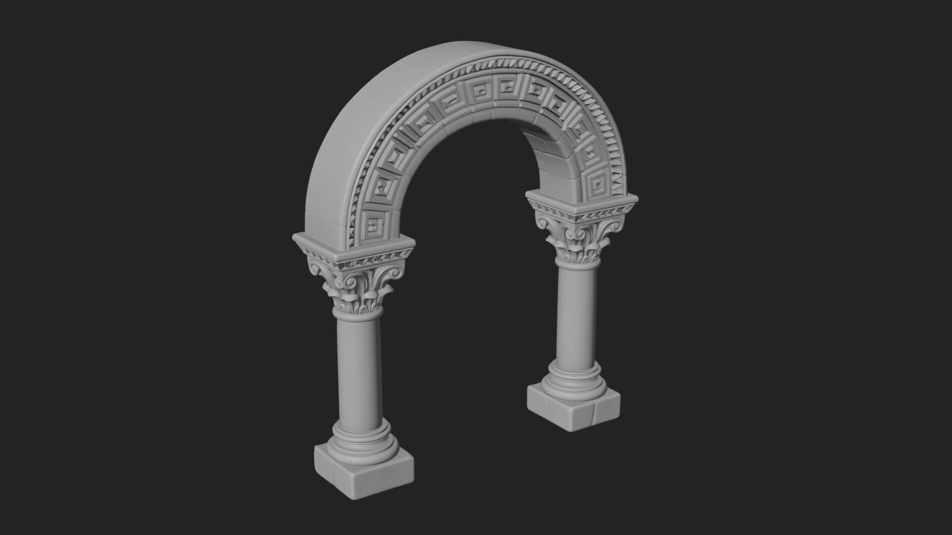 Moorish Arch Gateway Model Design 9 3D Print Model 3D Model