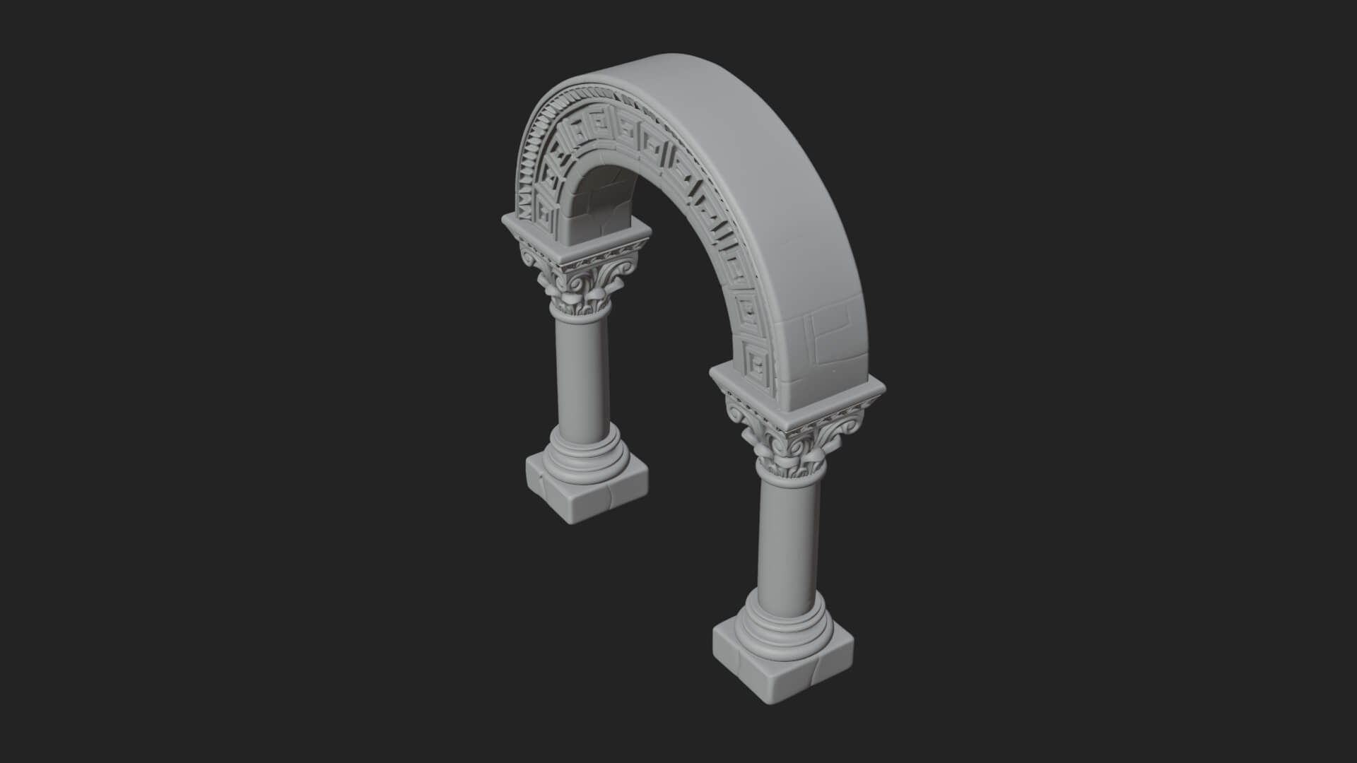 Moorish Arch Gateway Model Design 9 3D Print Model 3D Model