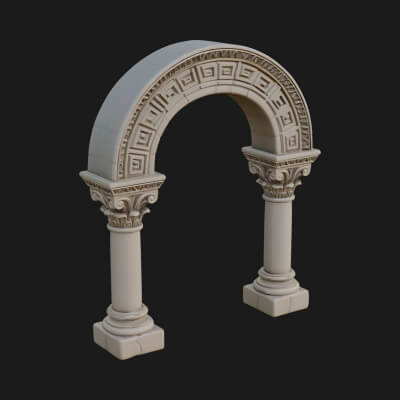 Moorish Arch Gateway Model Design 9 3D Print Model
