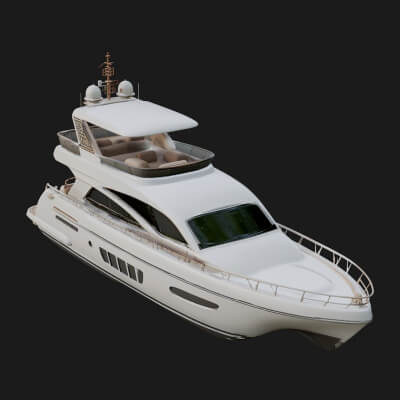 Motor Yacht Model Design 12 3D Print Model