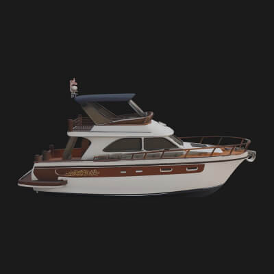 Motor Yacht Model Design 15 3D Print Model
