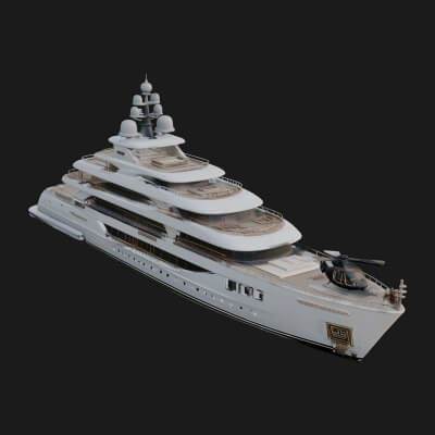 Motor Yacht Model Design 18 3D Print Model