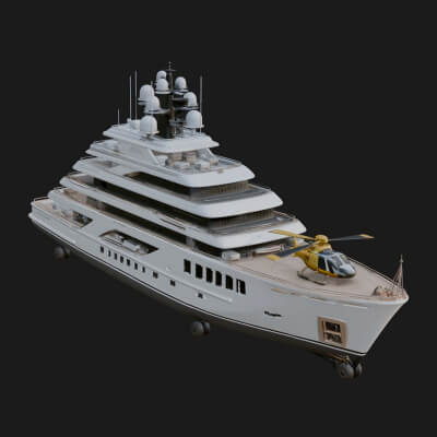 Motor Yacht Model Design 2 3D Print Model