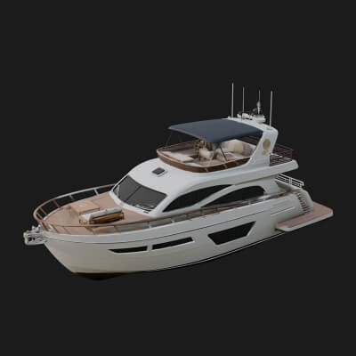 Motor Yacht Model Design 20 3D Print Model