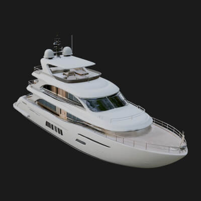Motor Yacht Model Design 24 3D Print Model
