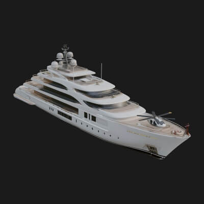Motor Yacht Model Design 25 3D Print Model