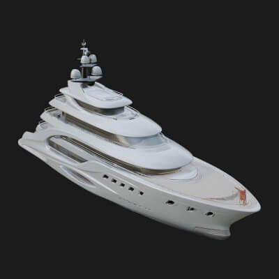 Motor Yacht Model Design 27 3D Print Model