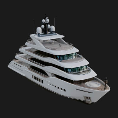 Motor Yacht Model Design 34 3D Print Model