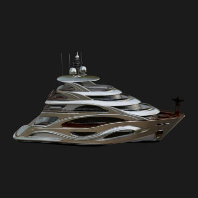 Motor Yacht Model Design 37 3D Print Model