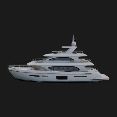 Motor Yacht Model Design 38 3D Print Model