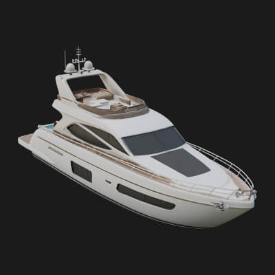 Motor Yacht Model Design 43 3D Print Model