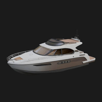 Motor Yacht Model Design 46 3D Print Model