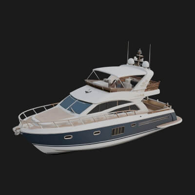 Motor Yacht Model Design 48 3D Print Model