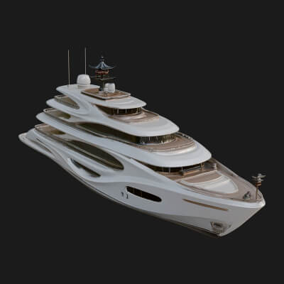 Motor Yacht Model Design 52 3d Print Model