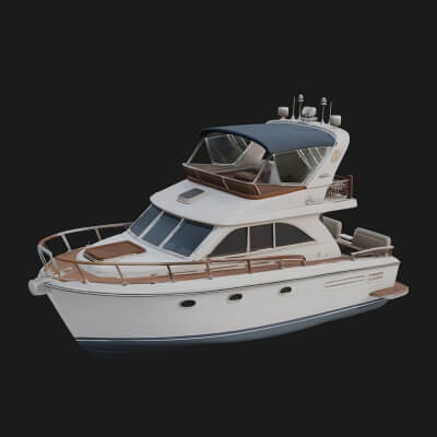 Motor Yacht Model Design 54 3D Print Model