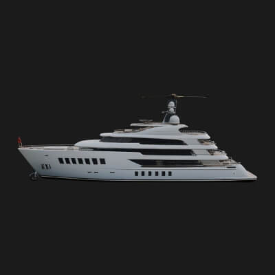 Motor Yacht Model Design 55 3D Print Model
