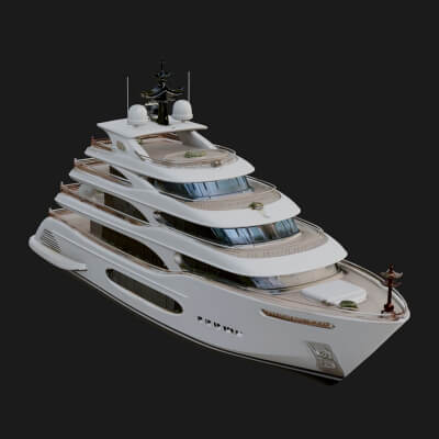 Motor Yacht Model Design 56 3D Print Model
