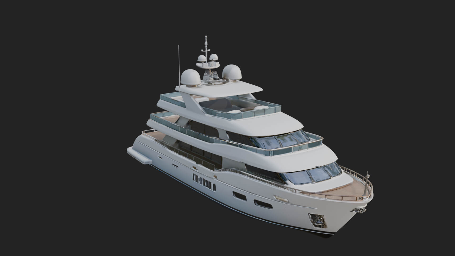 Motor Yacht Model Design 58 3D Print Model 3D Model