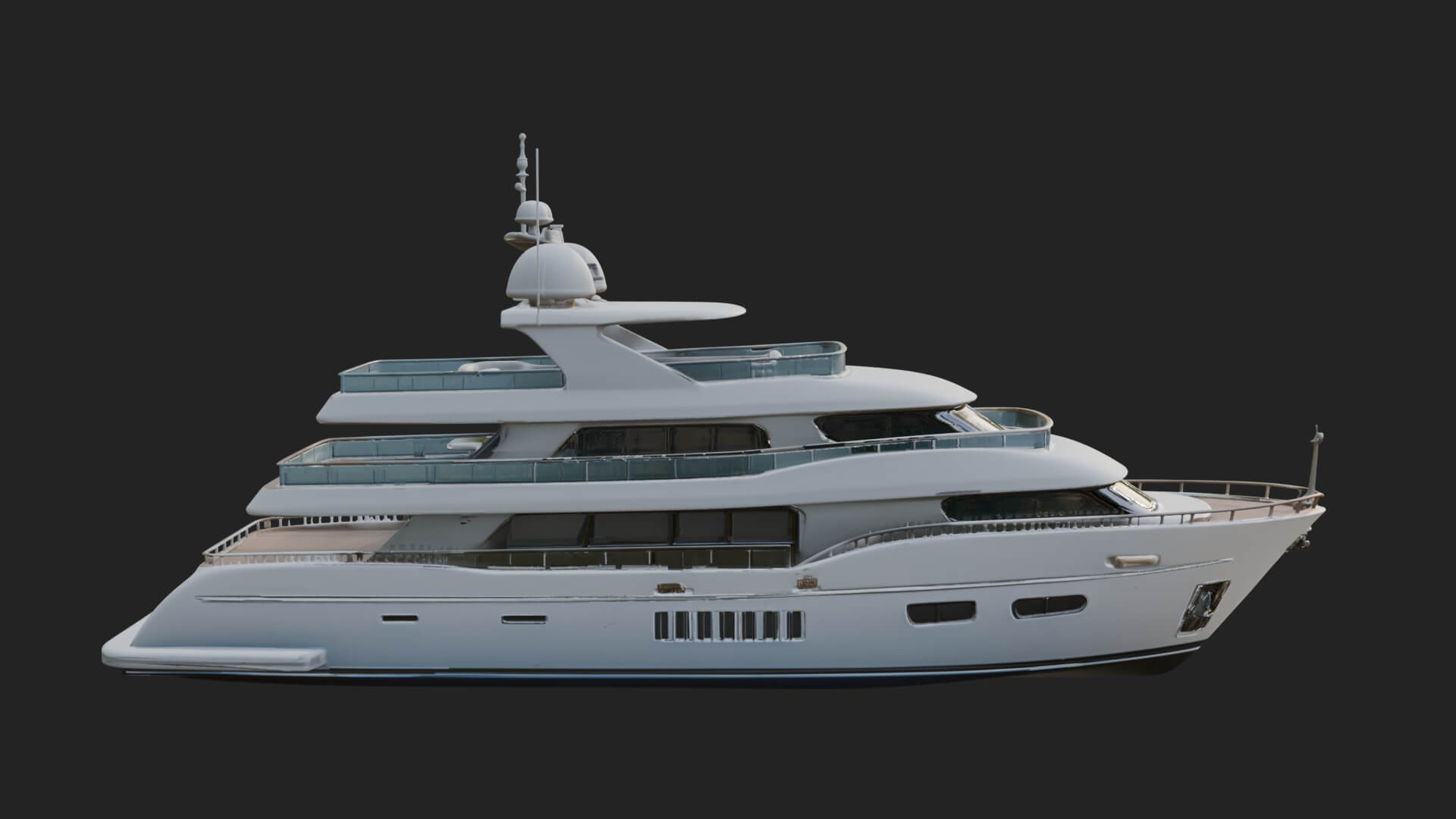 Motor Yacht Model Design 58 3D Print Model 3D Model