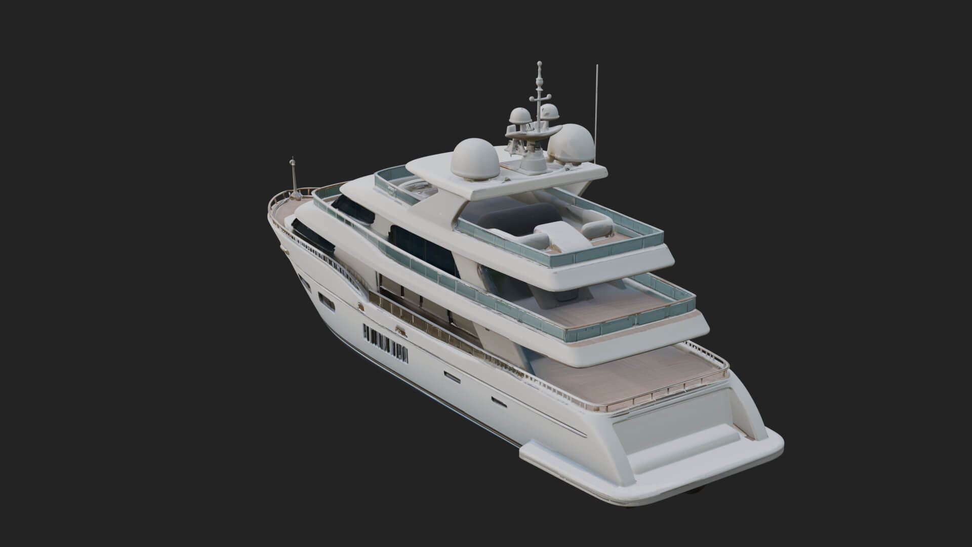 Motor Yacht Model Design 58 3D Print Model 3D Model
