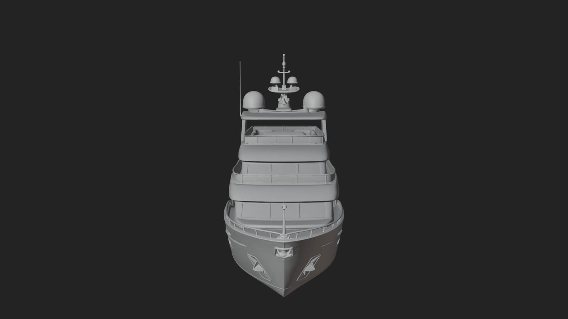 Motor Yacht Model Design 58 3D Print Model 3D Model