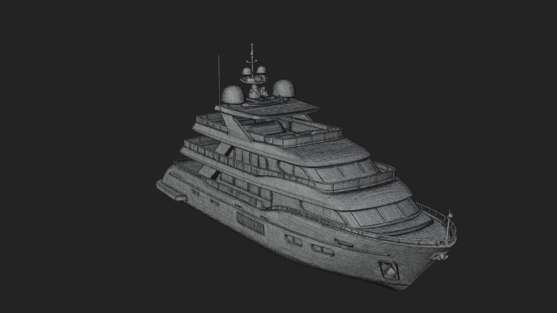 Motor Yacht Model Design 58 3D Print Model 3D Model