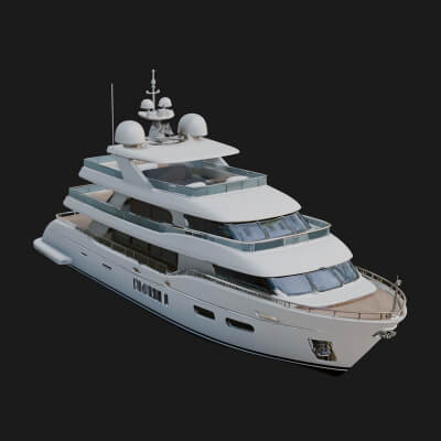 Motor Yacht Model Design 58 3D Print Model