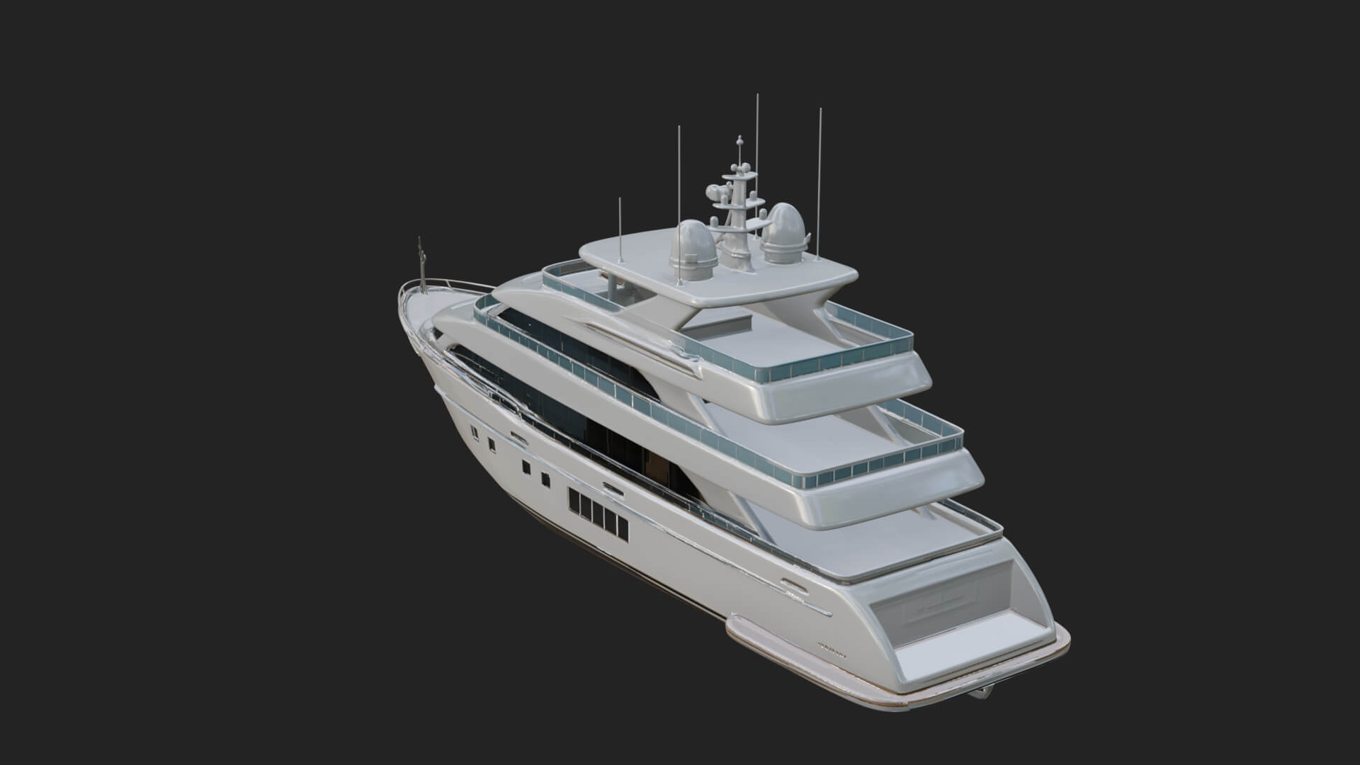 Motor Yacht Model Design 59 3D Print Model 3D Model