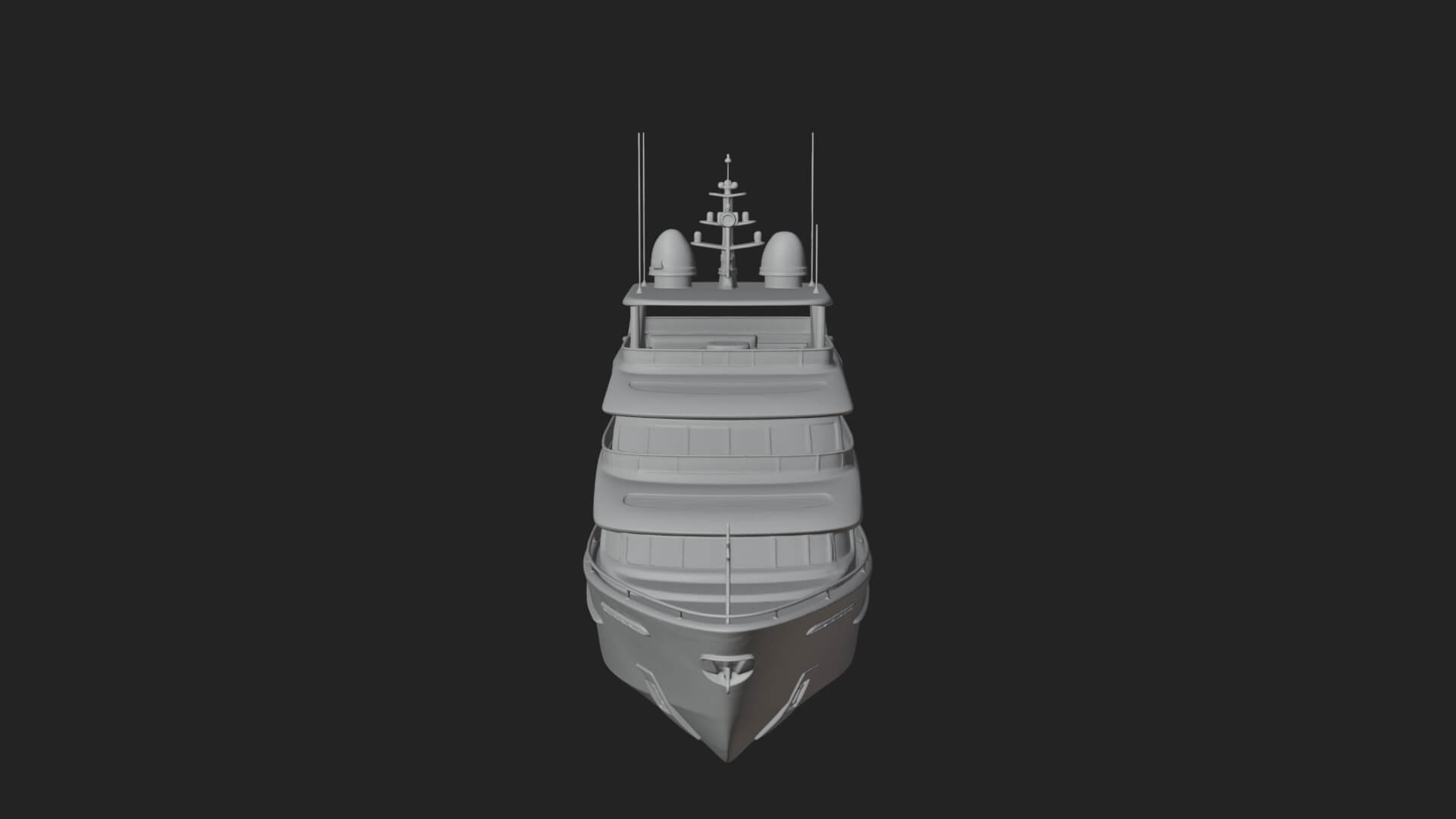 Motor Yacht Model Design 59 3D Print Model 3D Model
