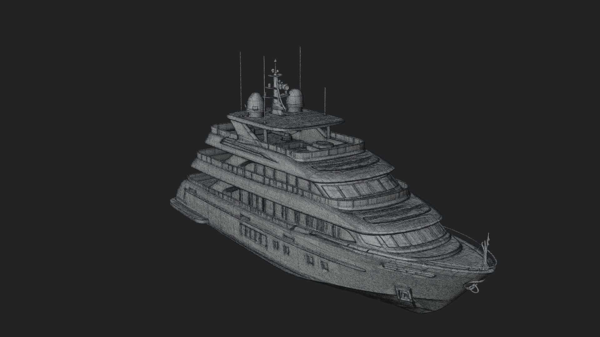 Motor Yacht Model Design 59 3D Print Model 3D Model