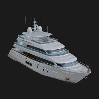 Motor Yacht Model Design 59 3D Print Model