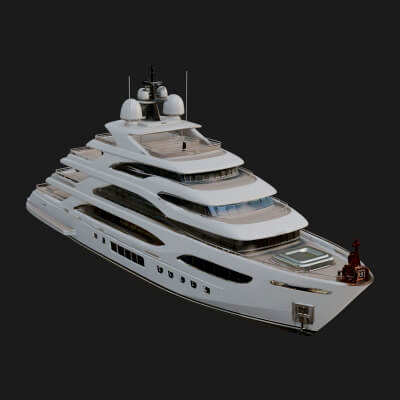 Motor Yacht Model Design 6 3D Print Model