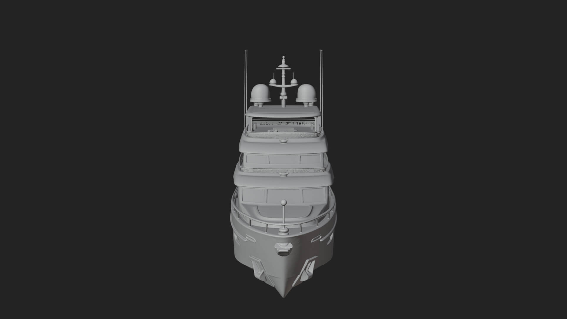 Motor Yacht Model Design 60 3D Print Model 3D Model