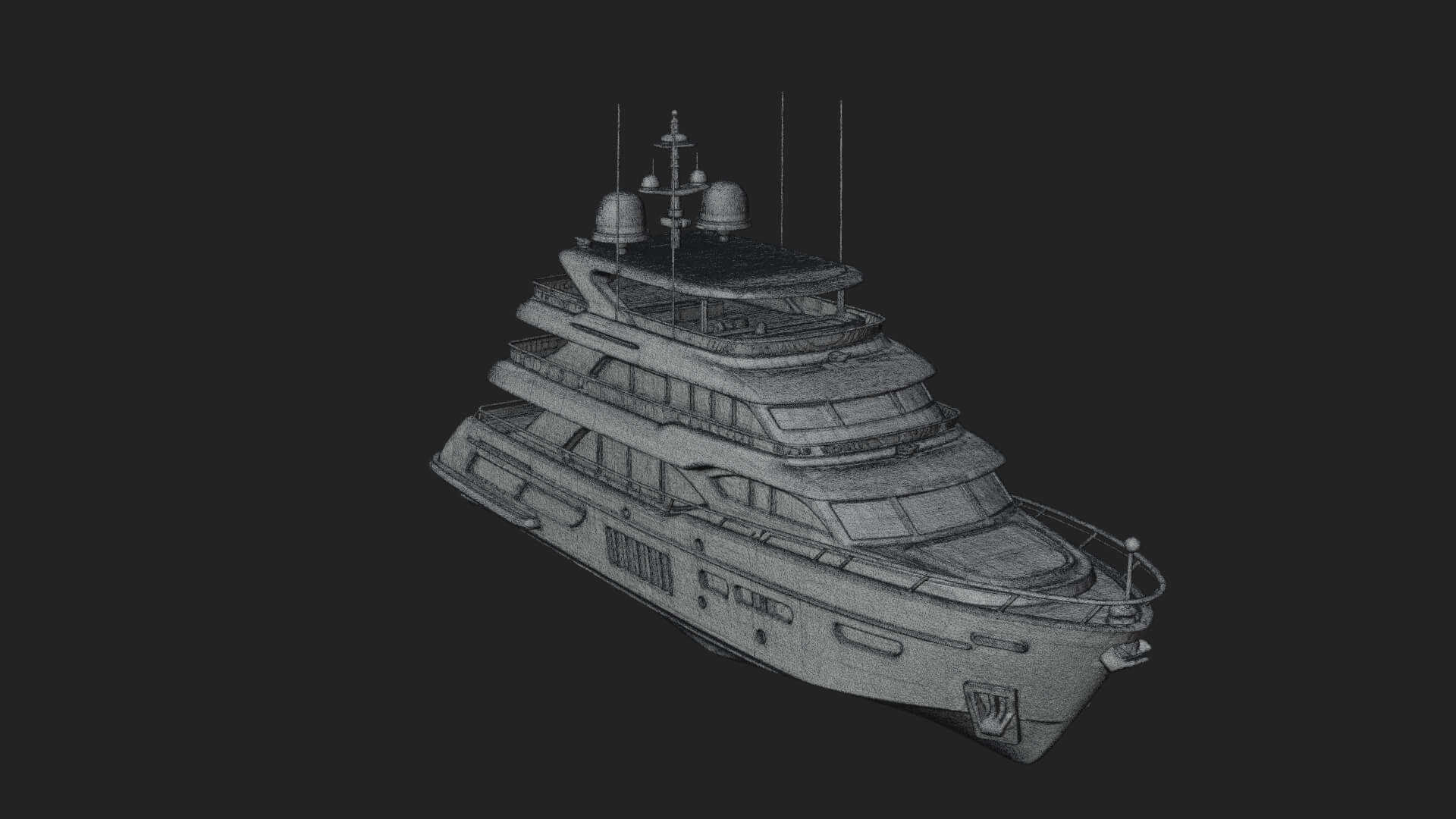 Motor Yacht Model Design 60 3D Print Model 3D Model