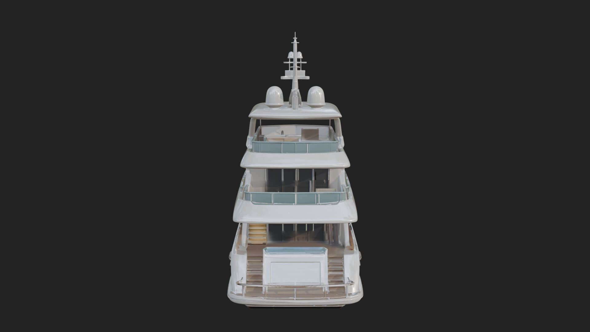 Motor Yacht Model Design 61 3D Print Model 3D Model