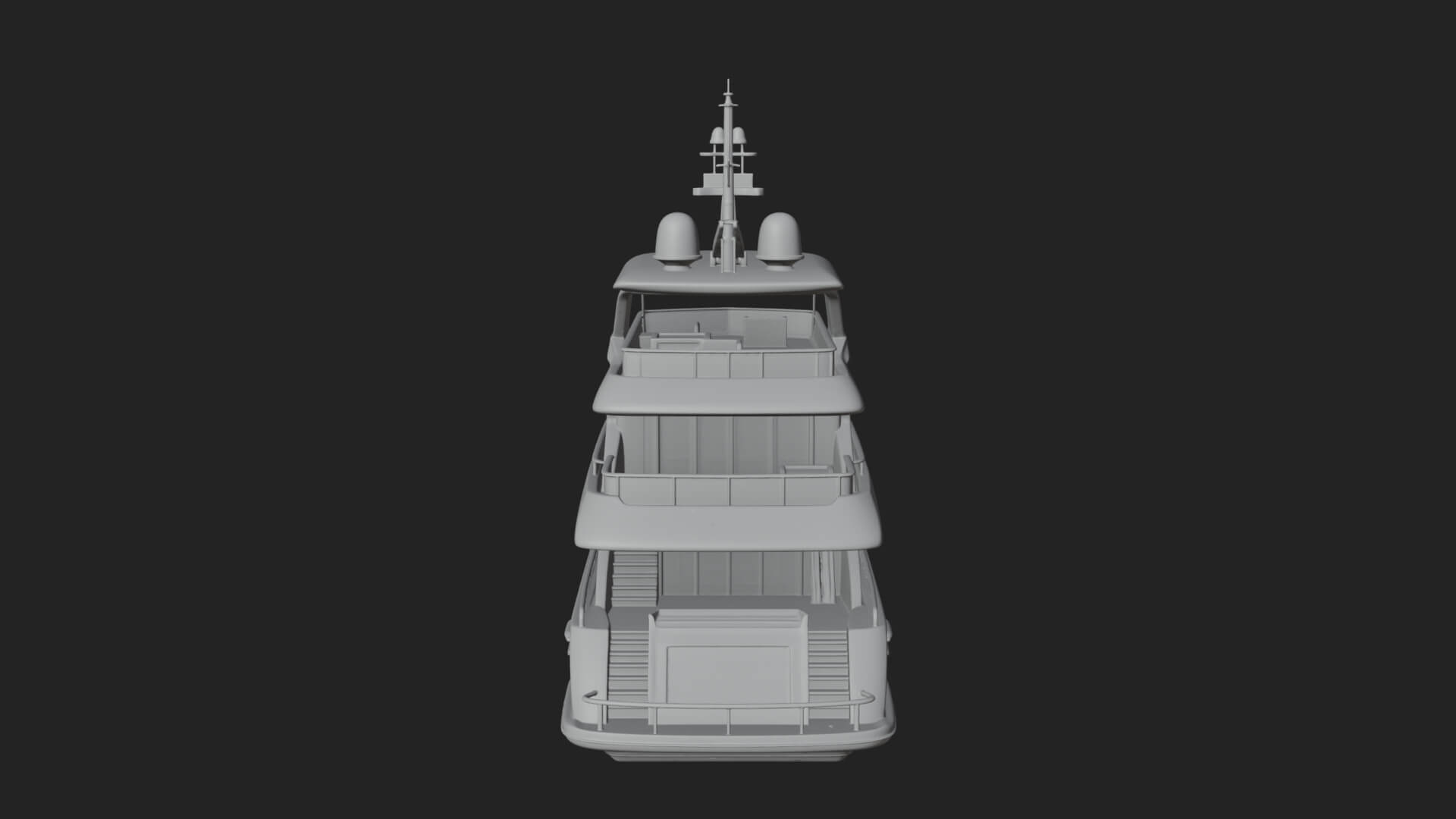 Motor Yacht Model Design 61 3D Print Model 3D Model