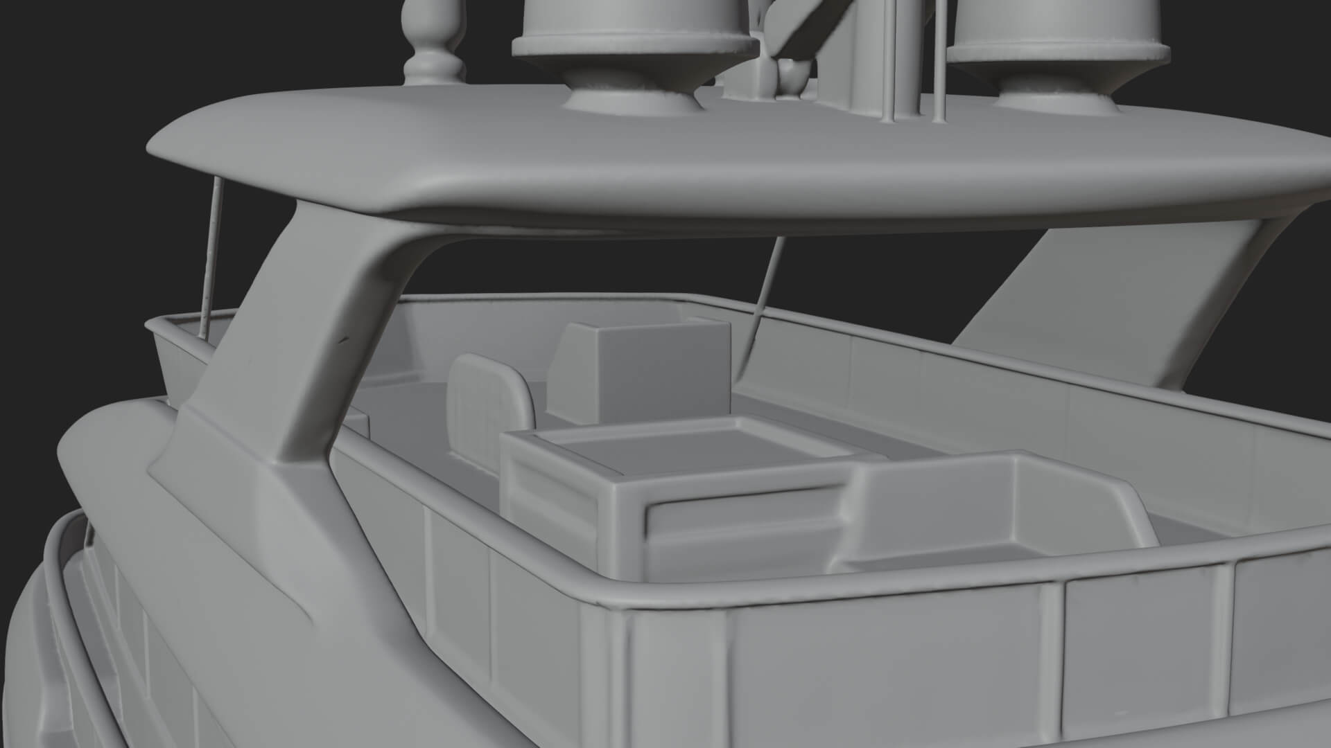 Motor Yacht Model Design 61 3D Print Model 3D Model