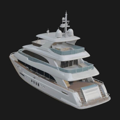 Motor Yacht Model Design 61 3D Print Model