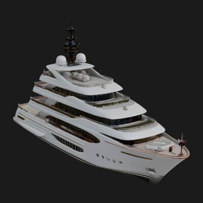 Motor Yacht Model Design 7 3D Print Model