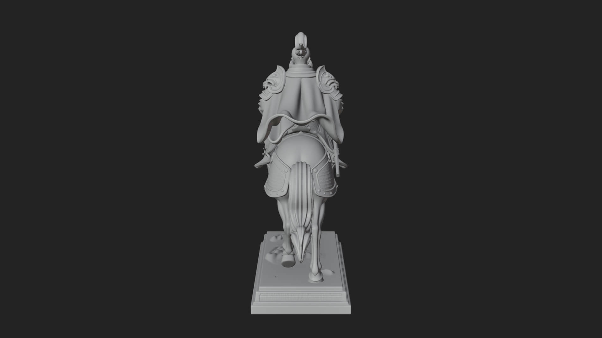 Mounted Armored General Statue Design 3 3D Print Model 3D Model