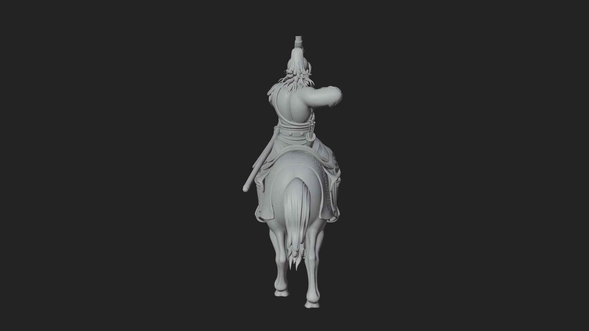Mounted Horse Archer Statue Design 1 3D Print Model 3D Model