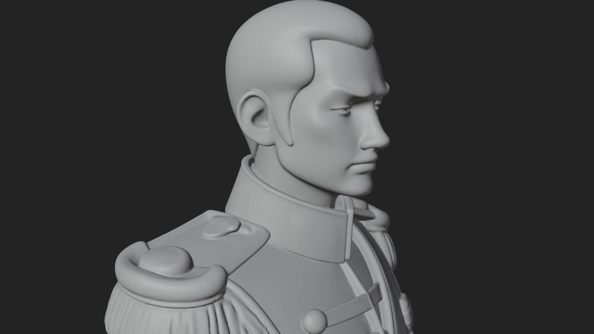 Mounted Officer on Horse Statue Design 1 3D Print Model 3D Model