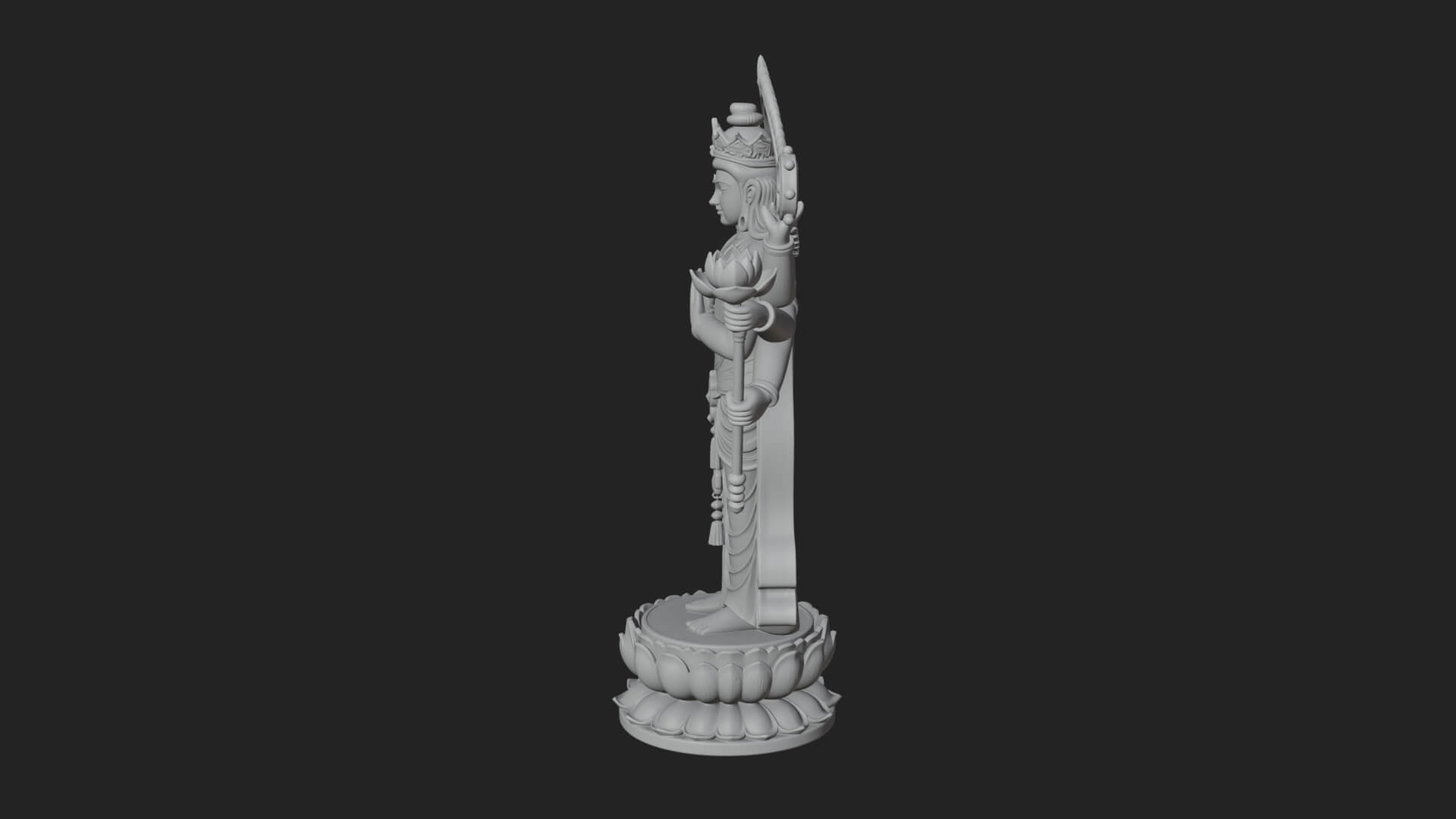 Multi-Armed Guanyin Statue Design 11 3D Print Model 3D Model