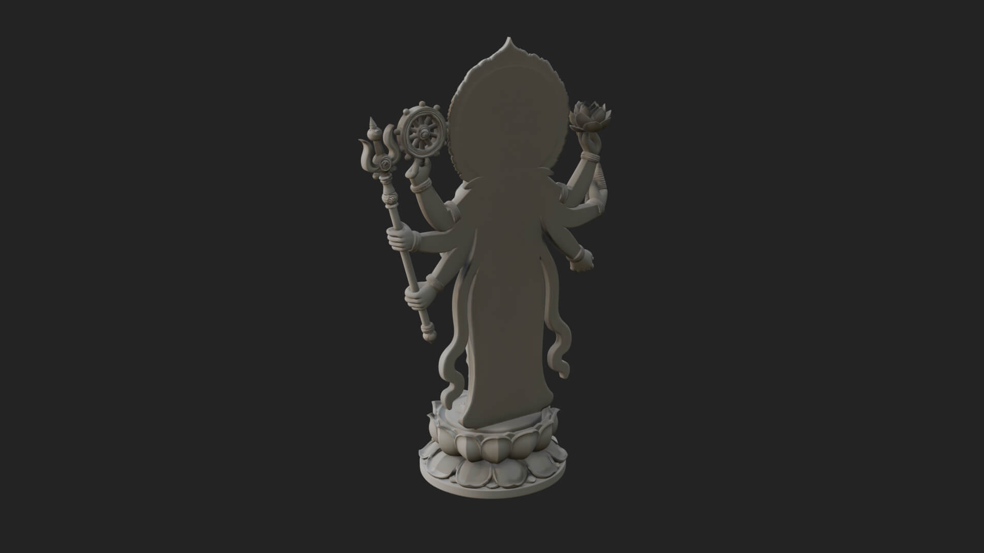 Multi-Armed Guanyin Statue Design 8 3D Print Model 3D Model