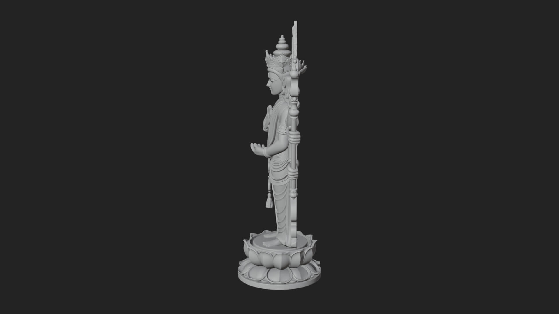 Multi-Armed Guanyin Statue Design 8 3D Print Model 3D Model